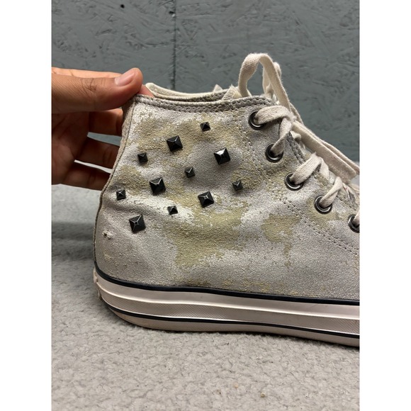 Converse Chuck Taylor All Star High Top Sneakers Men's Size‎ 11 Silver Metallic - Picture 3 of 15